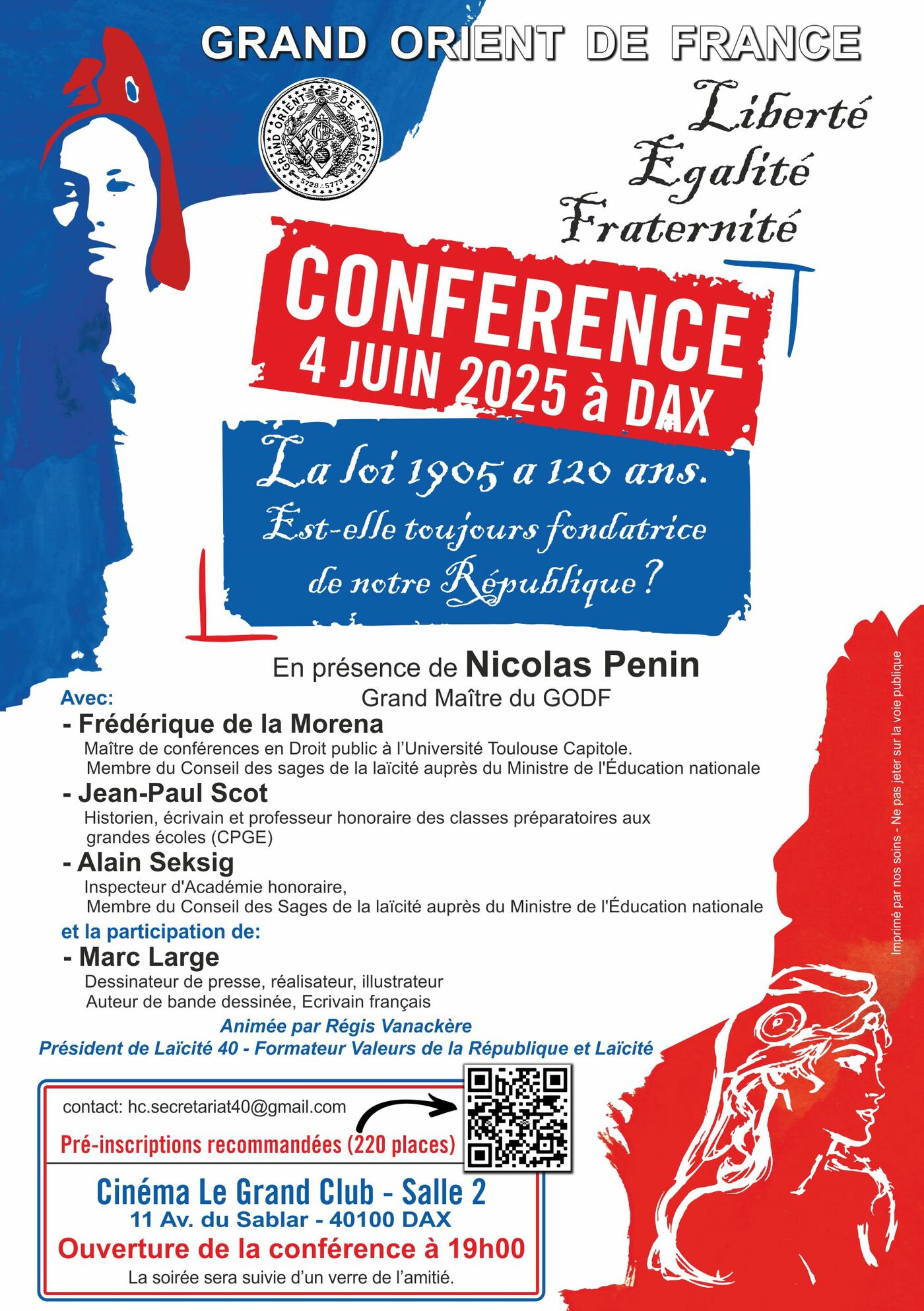 Conférence : La loi 1905 est-elle toujours fondatrice de notre république